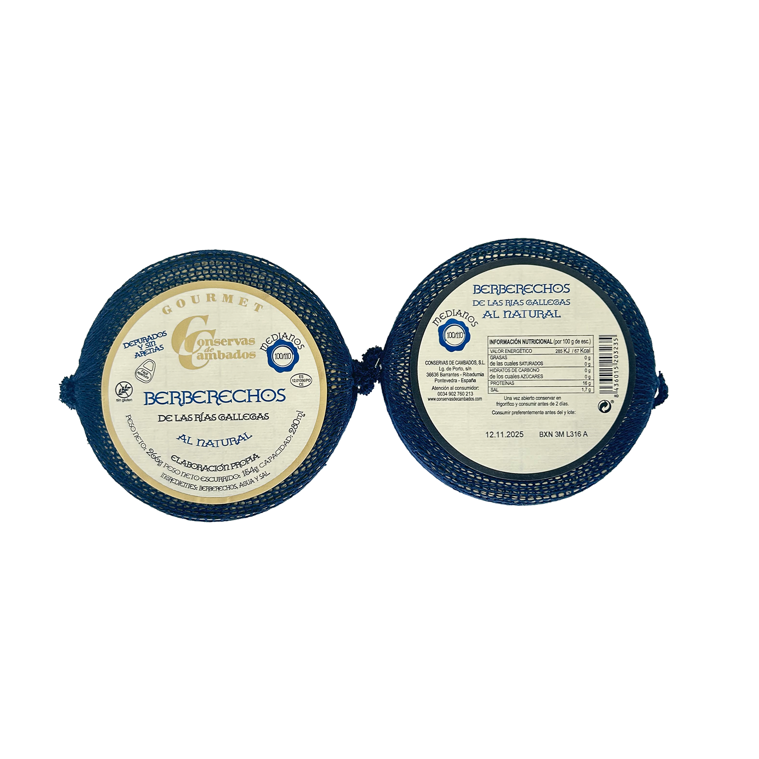 Berberechos de las Rías Gallegas al Natural