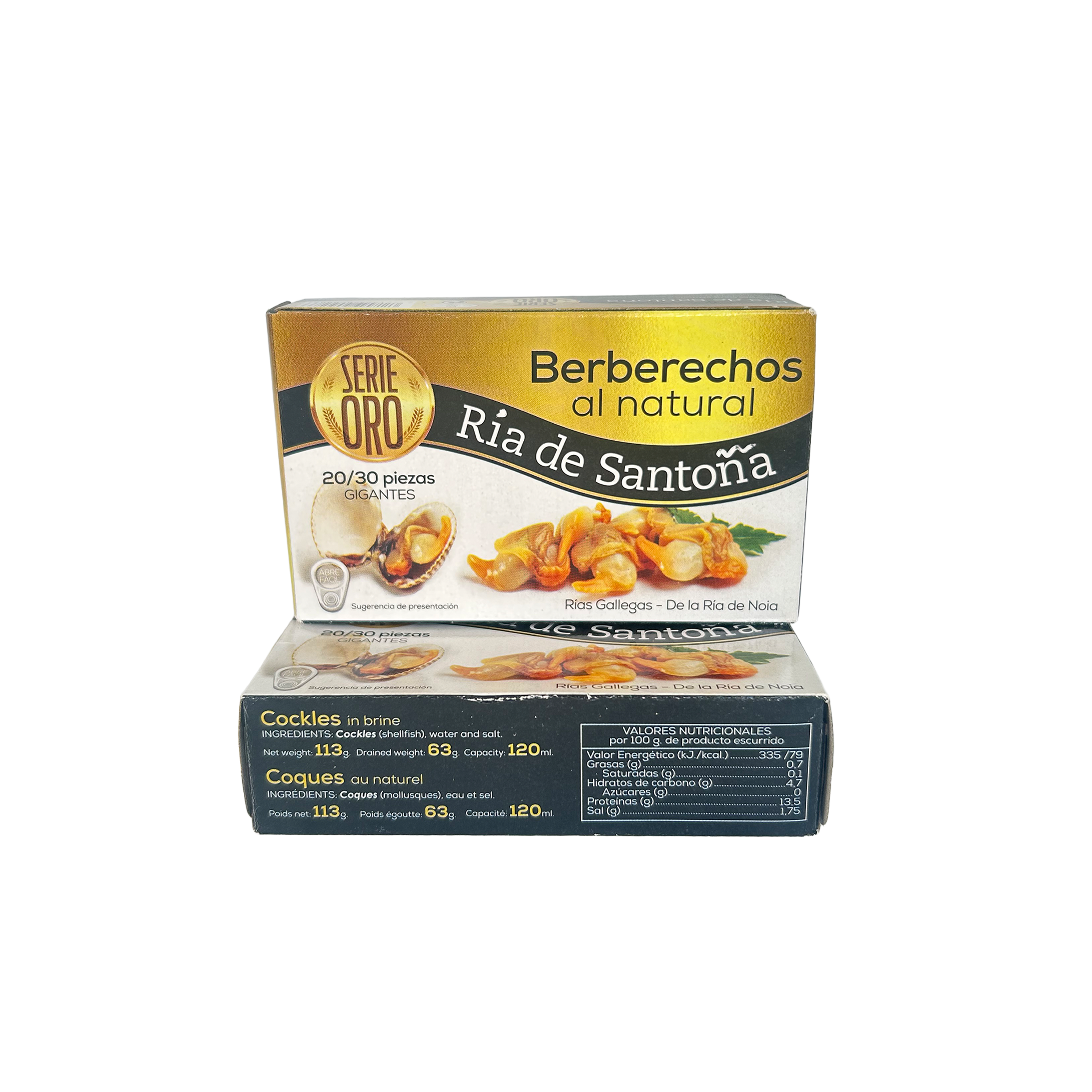 Berberechos al natural Ría de Santoña